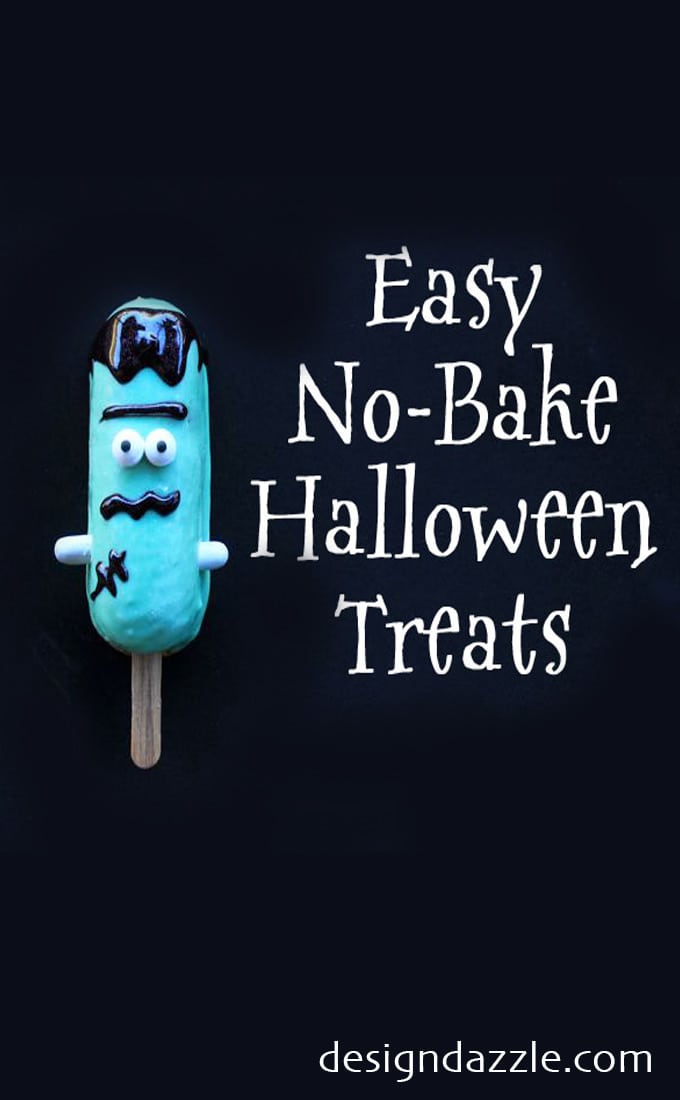 Easy no-bake Halloween treats using snack cakes - Design Dazzle
