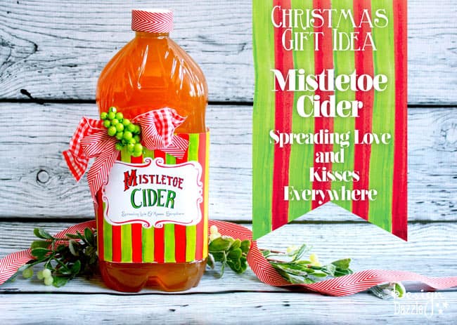 mistletoe Cider printable for neighbor gift - Design Dazzle
