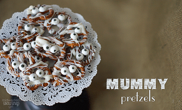 Healthy Halloween Snacks: Mummy Pretzels! 