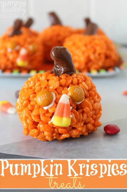 Healthy Halloween Snacks: Pumpkin Krispies 