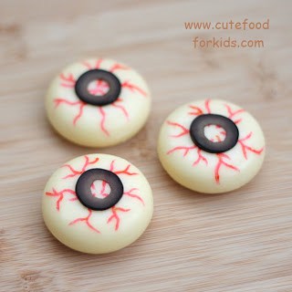spooky cheese eyeballs