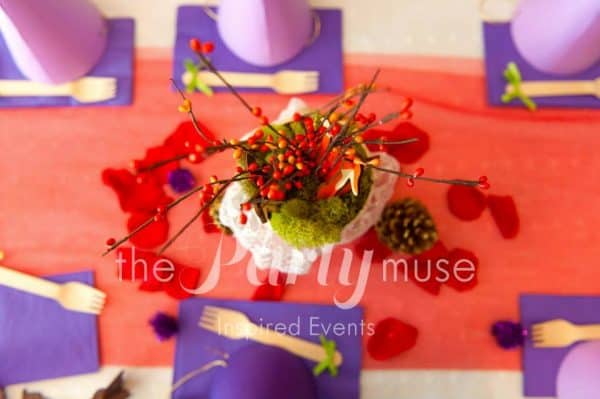 woodland wonderland party centerpieces