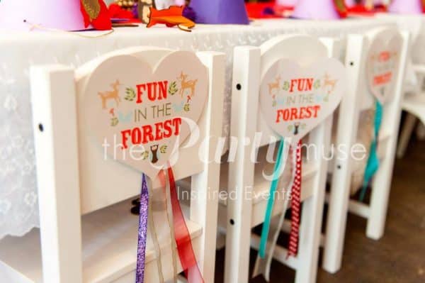 woodland party chair backs