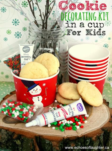 cookie decorating kit in a cup for kids