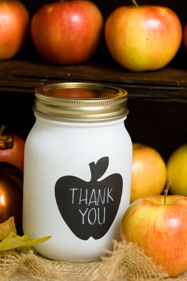 apple social mason jar favor