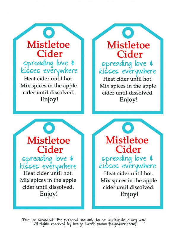 mistletoe cider aqua tags