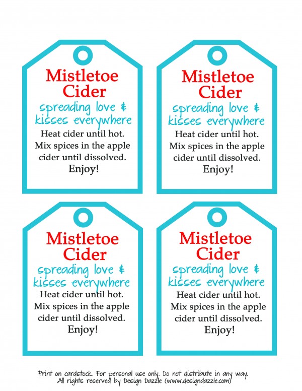 mistletoe cider aqua tags