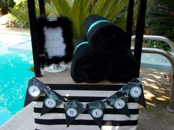 tiffany party towel station