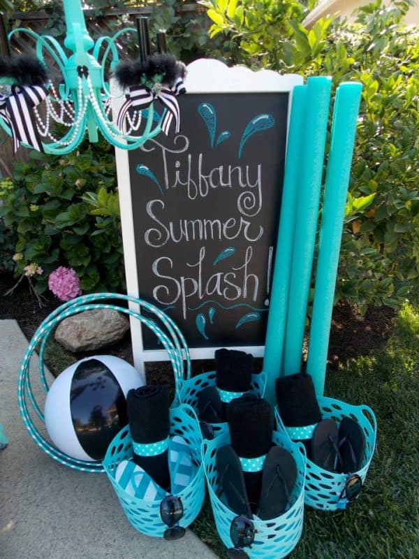 tiffany summer splash welcome sign