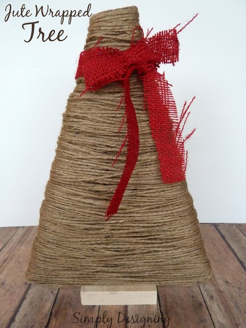 jute wrapped tree