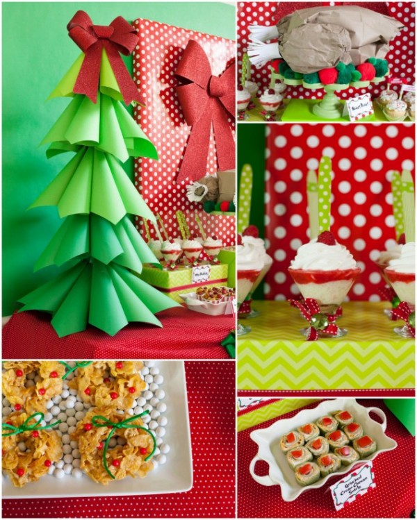 All the Whos down in Whoville would heartily approve of this Grinchmas Party decorated with paper!