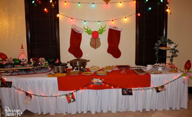 Christmas Vacation Party - Griswold Style food table party decor! Design Dazzle