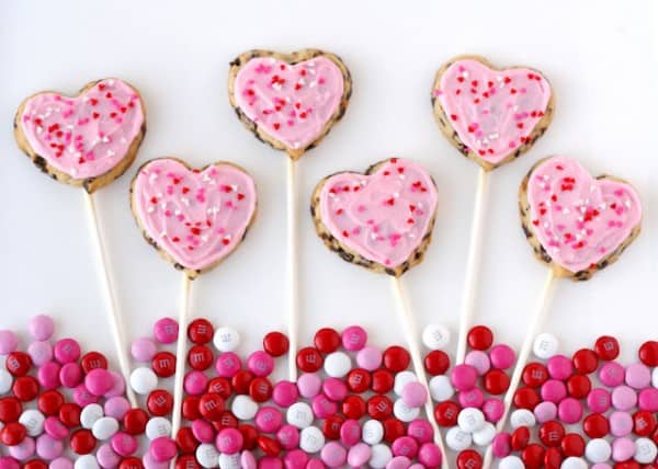 Heart cookie pops