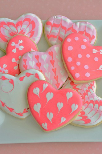 Heart Shaped Royal Icing Sugar Cookies