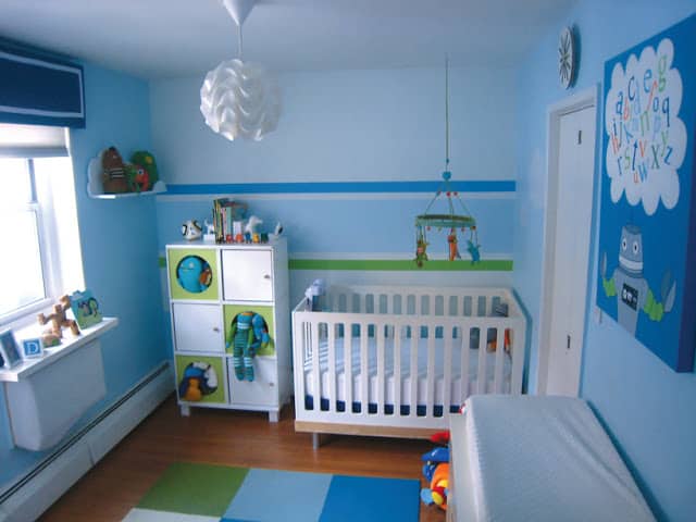 blue robot nursery