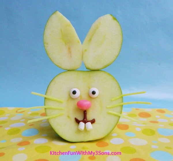Easter Bunny Apple Fruit Snack