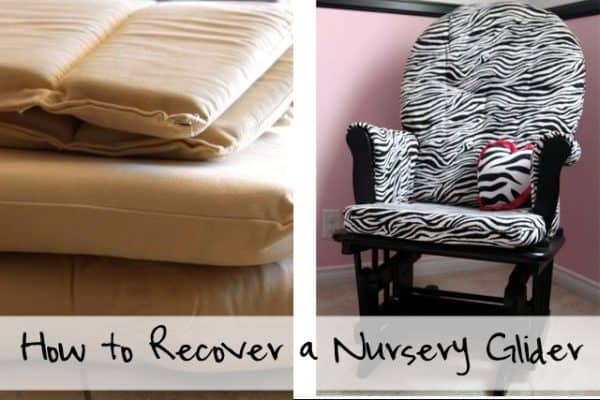 Before and After - How to recover a nursery glider - Design Dazzle