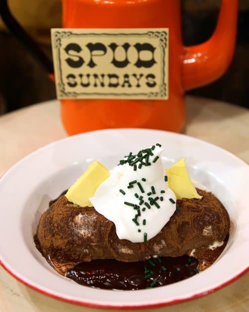 April Fools gourmet baked potato sundae