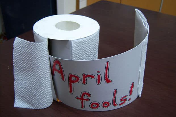 April Fool's Day ideas - fake toilet paper