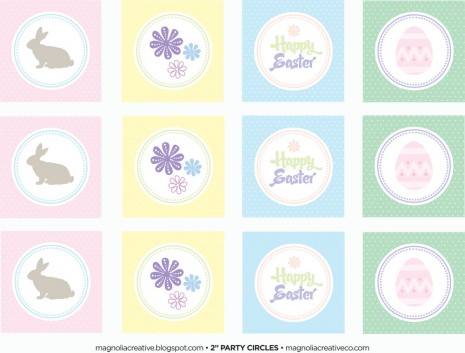 Easter Printable Party Circles