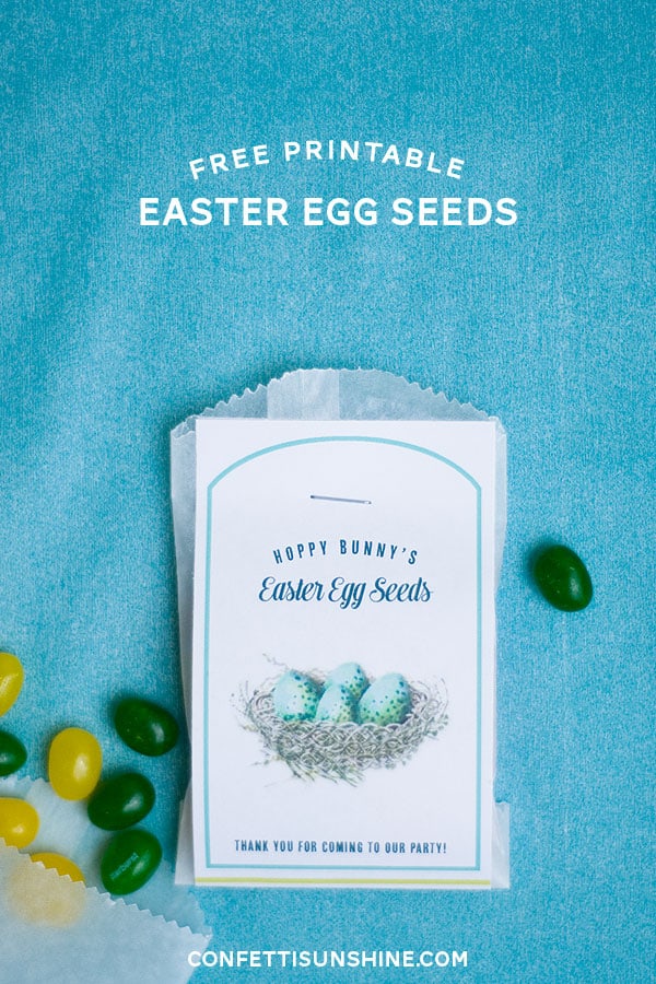 Printable Easter Egg Seed packet