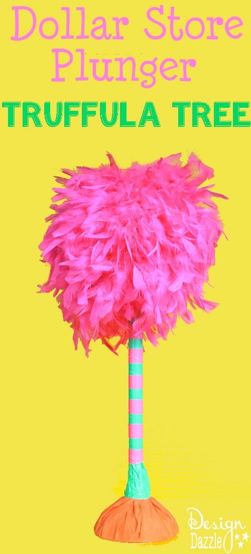 Truffula Tree Made From A Dollar Store Plunger - Design Dazzle