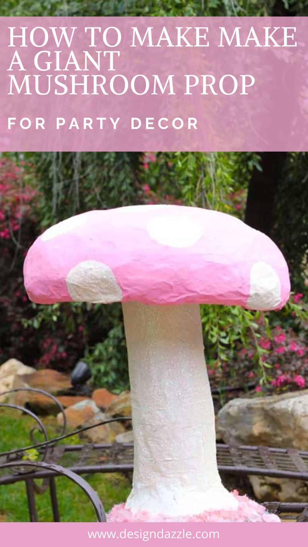 How to Make a Giant DIY Paper Mache Fake Mushroom Decoration Prop
