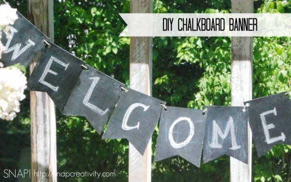 DIY Chalkboard Birthday Banner