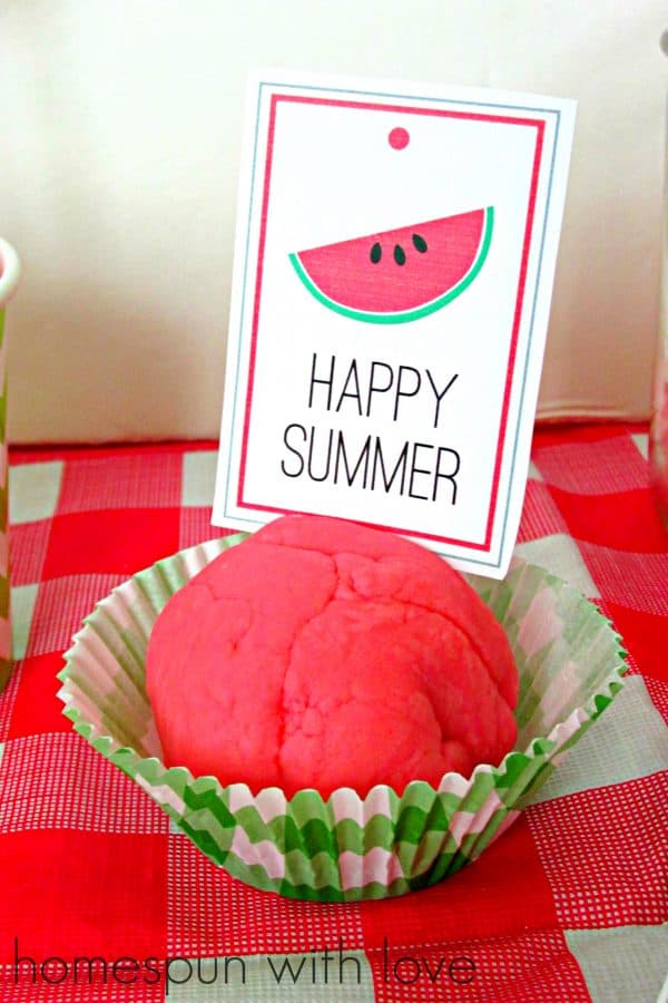 watermelon play dough