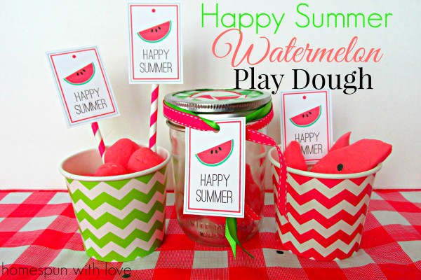 DIY Watermelon Play Dough! Great kids activity for this summer!