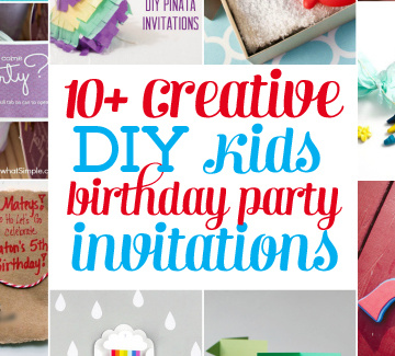 DIY kids birthday party invites