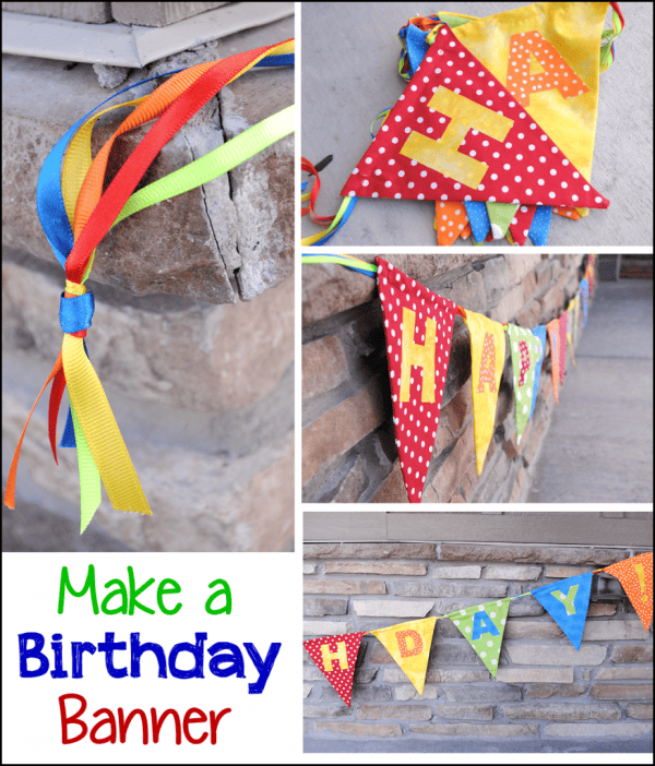 Regenbogenfarbene DIY-Geburtstagsbanner