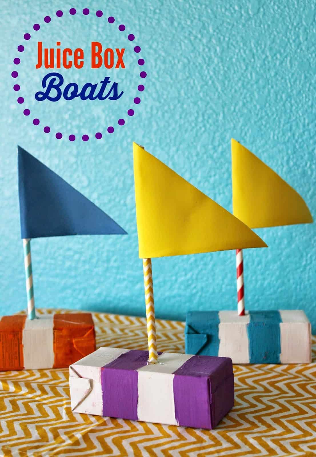 DIY Juice Box Boats for Summer time FUN!! Fabulous summer activity for kids.