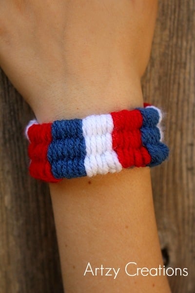 artzy creations fourth of july woven bracelet