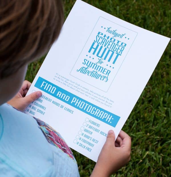 DIY Backyard Scavenger Hunt! Kids activities printable great for summertime! #kidsactivities