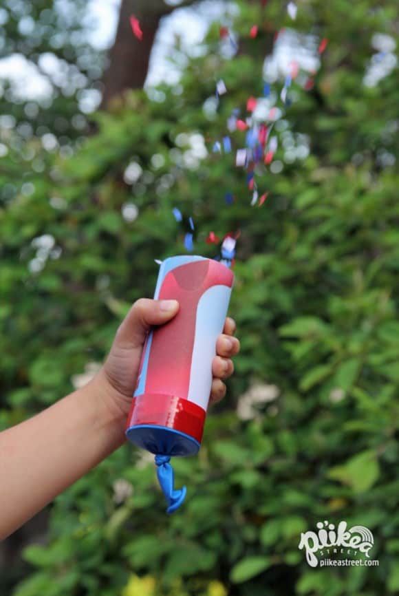 4th of July Kids Crafts! Confetti Launchers for kids to make!