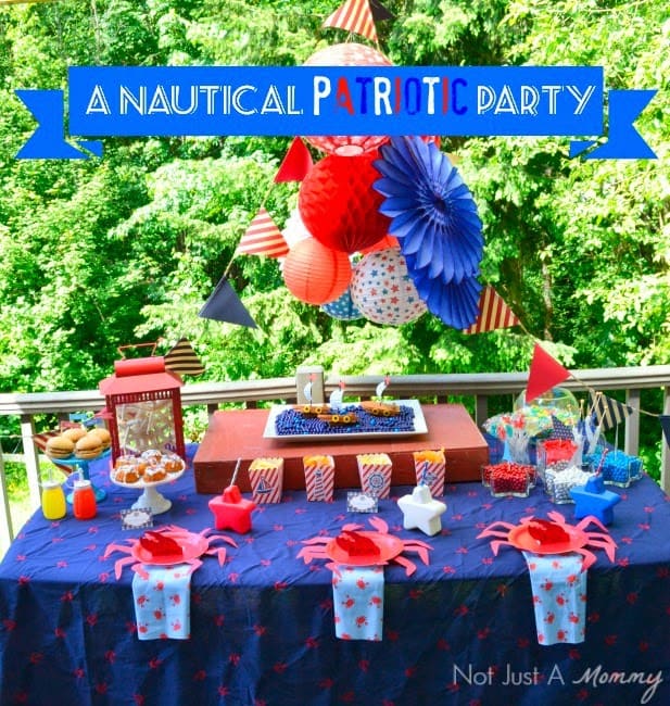 Nautical Patriotic Party for the 4th of July! Fabulous DIY decor and delicious treats!