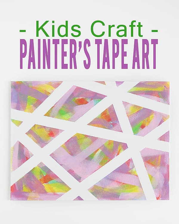 Painter's Tape Art - Kids craft! Featured on Design Dazzle