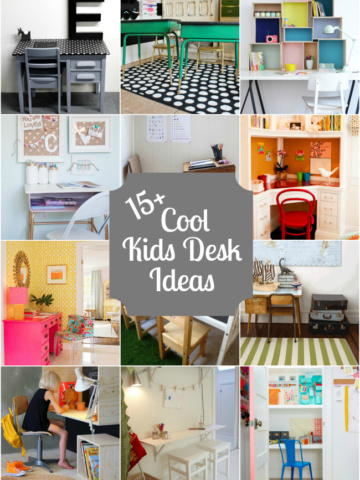 15+ Cool Kids Desk Ideas with lots of DIY Ideas!