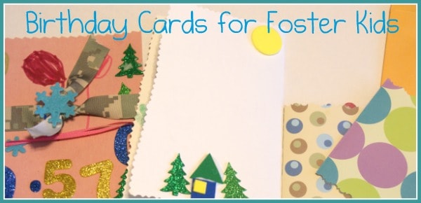 Summer Service Project ideas for Kids - Make Birthday Cards for Foster Kids