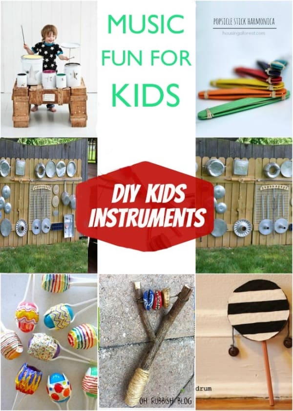 Fun DIY Kids Instruments - great Summer activity!