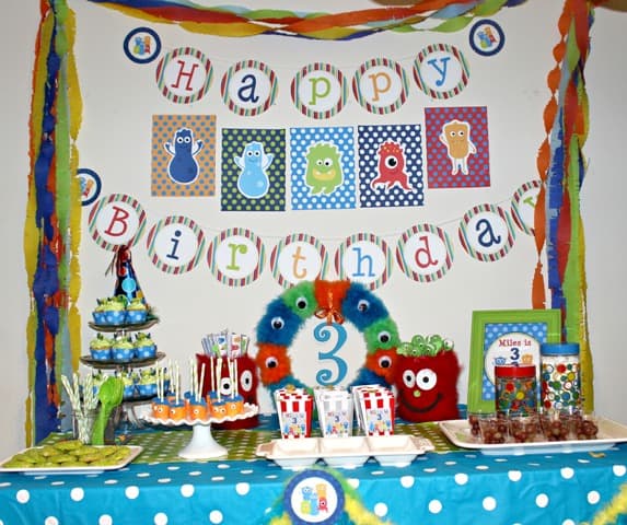 Monster Party dessert table