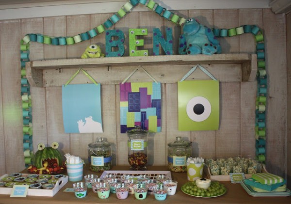 Monster Party ideas - Monsters Inc party table