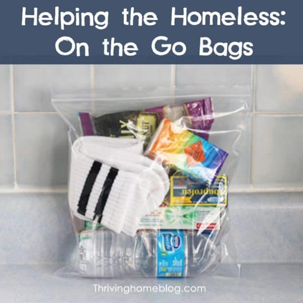 Summer Service Project Ideas for Kids - On the Go Bags for the Homeless