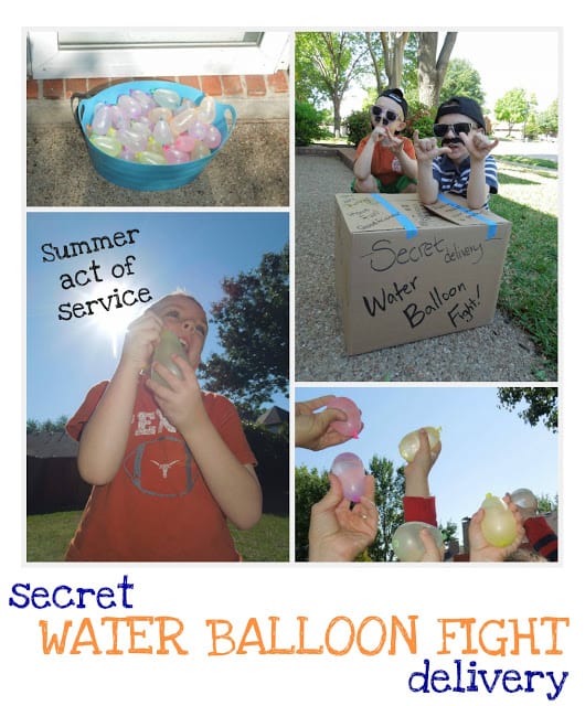 Summer Service Project Ideas for Kids - Secret Water Balloon Fight Box
