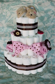 How to make a diaper cake for girls