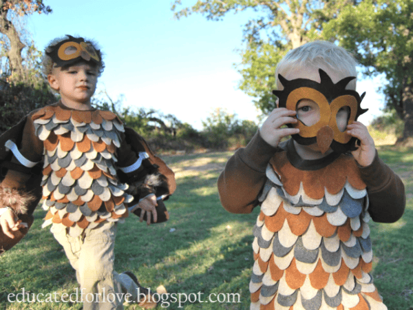 no-sew owl costume