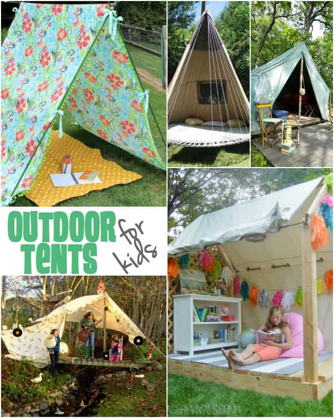 Fun and creative ideas to create your own outdoor tents for kids!