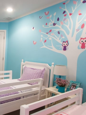 Cute Twin Girls Room that changes with the seasons