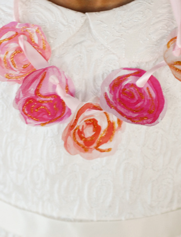 Fairy Tea Party peony necklace